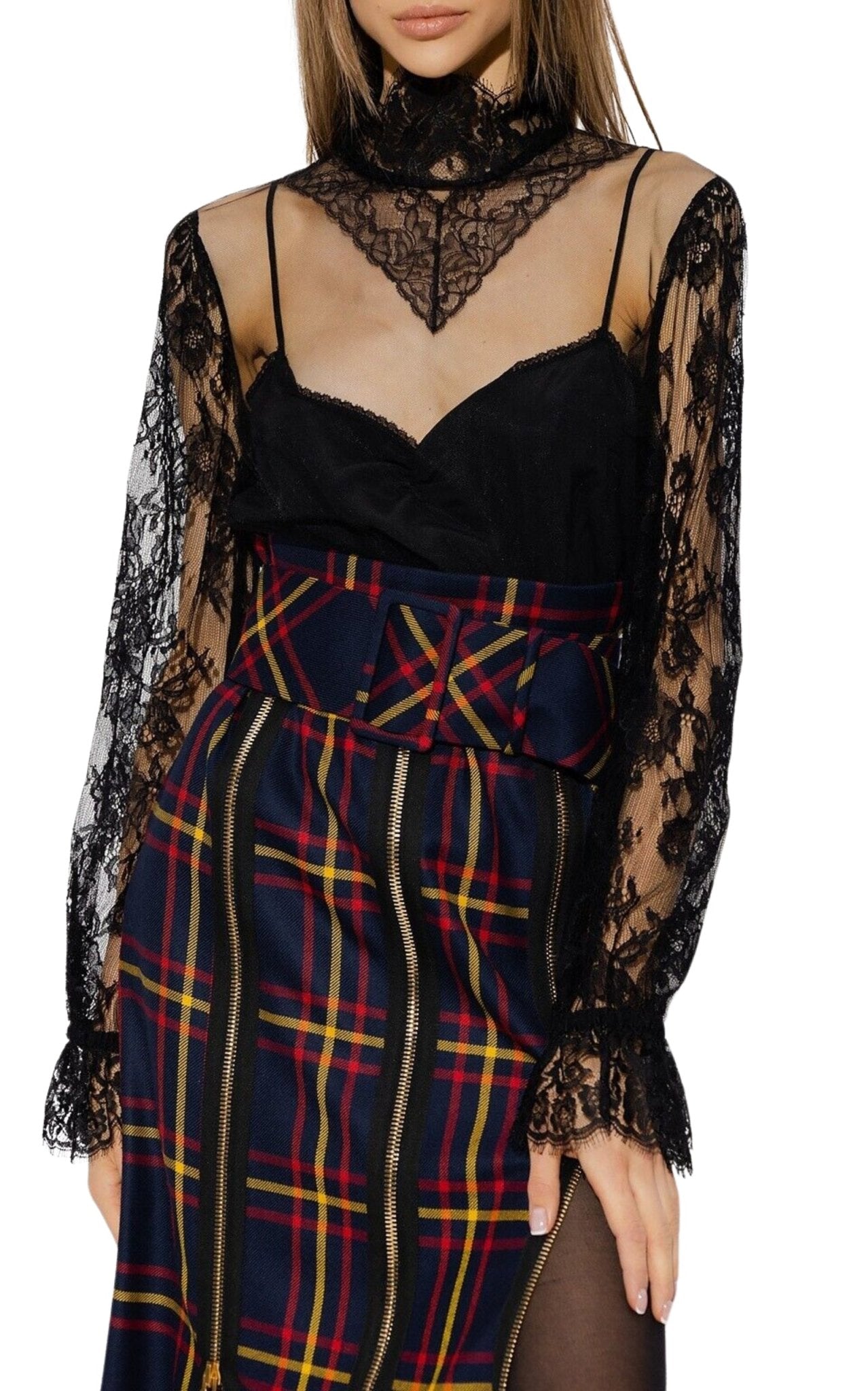 Eaphi TULLE LACE SHIRT ブラック Gucci Black Tulle Lace Shirt - New York – Runway Catalog