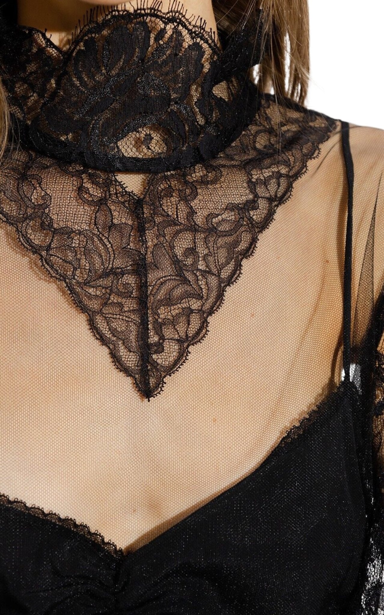 Gucci Black Tulle Lace Shirt - New York – Runway Catalog