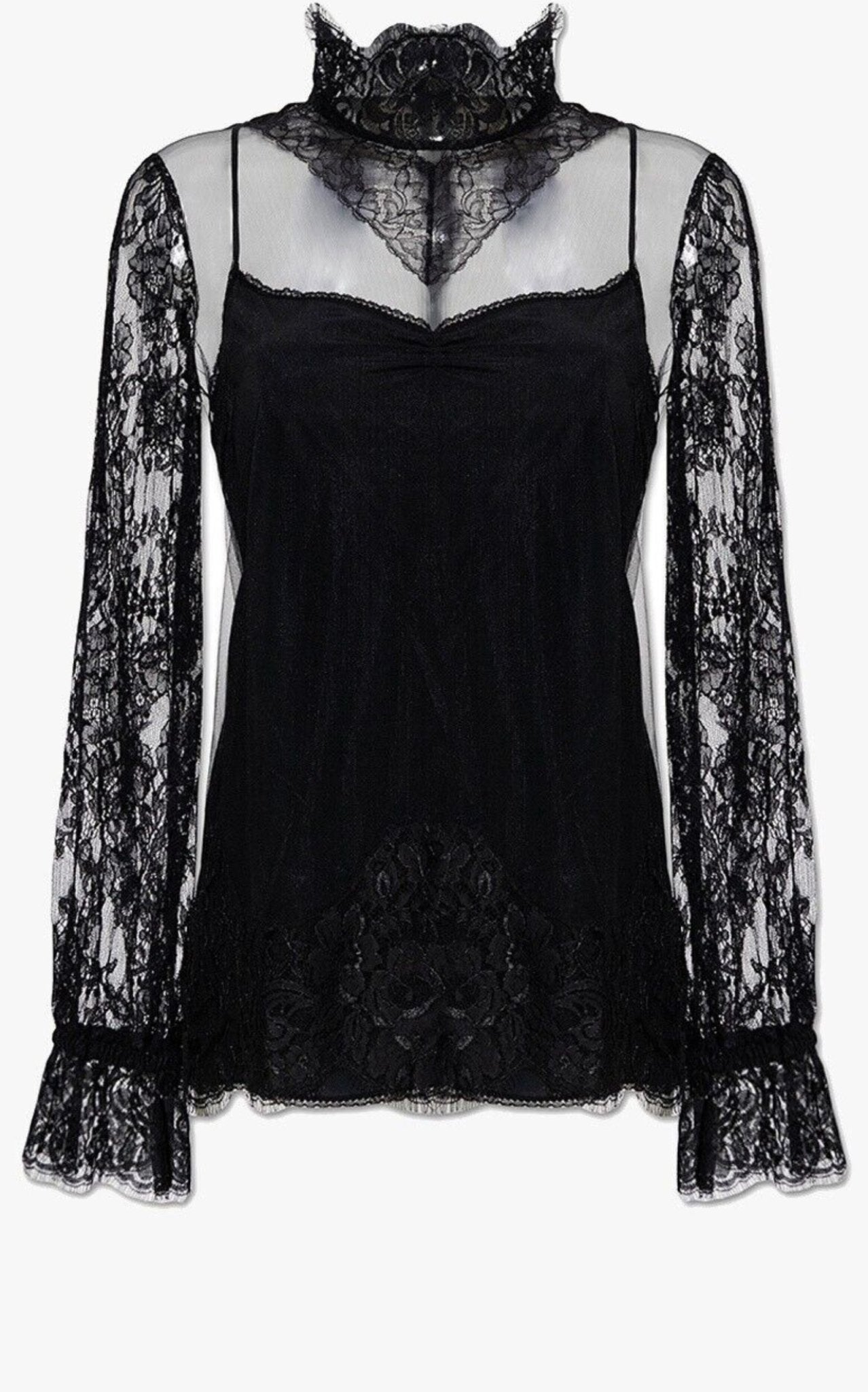 Gucci Black Tulle Lace Shirt - New York – Runway Catalog Gucci Black Tulle Lace Shirt - New York – Runway Catalog