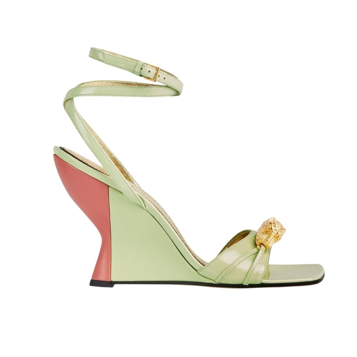 Gucci Two - Toned Dora Wedge Sandals - Runway Catalog