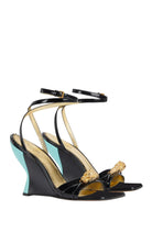 Sandales compensées ornées bicolores Gucci - Catalogue défilé