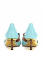 Gucci Unia Aqua Cherry Leather Slingback - Runway Catalog