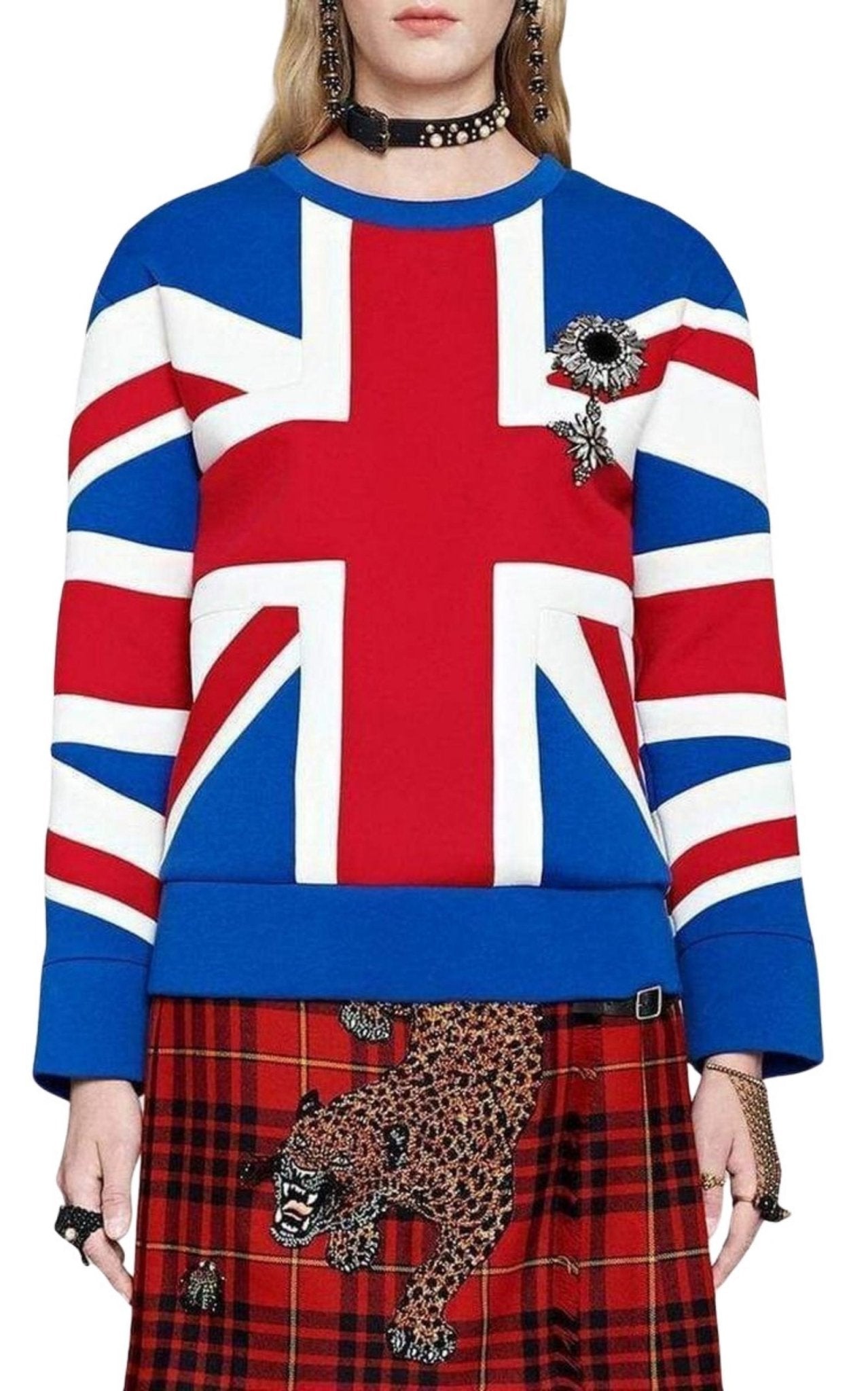 GUCCI グッチ ユニオンジャック スウェット Gucci Union Jack Jersey Sweatshirt – Runway Catalog