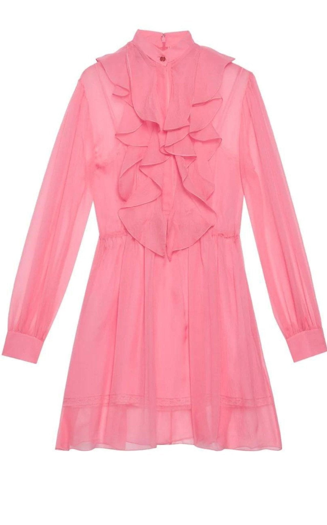 Gucci Velvet Ties Silk-chiffon Dress