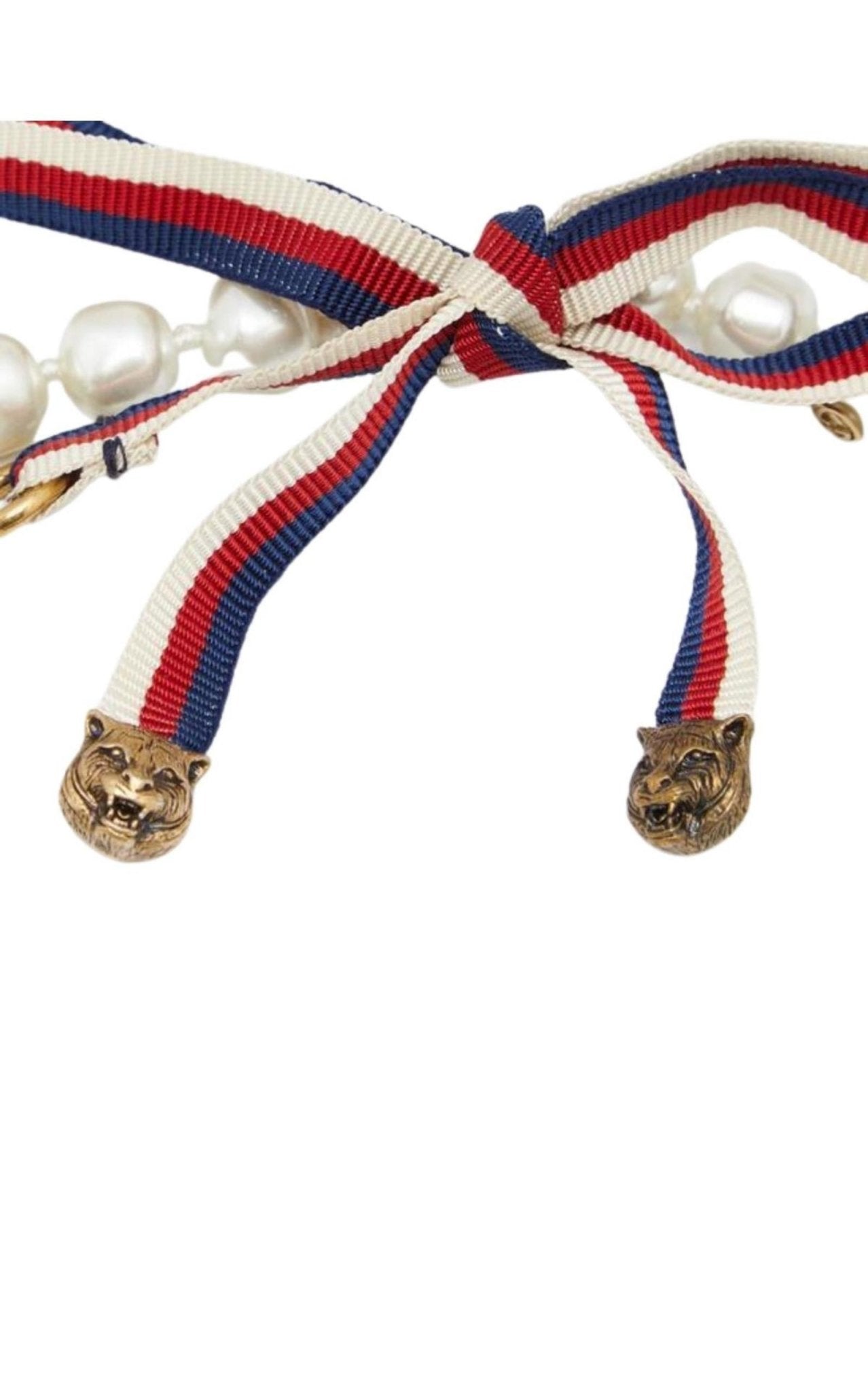 Gucci White Faux Pearls Necklace
