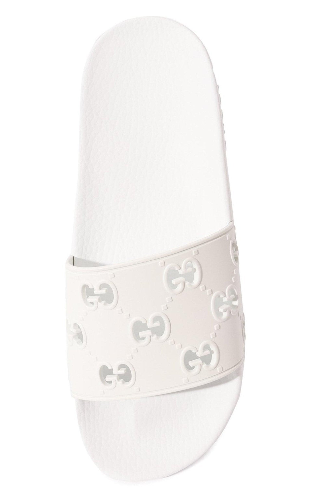Gucci White GG Slide Sandal