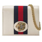 Gucci White Rajah Chain Card Case Wallet - Runway Catalog