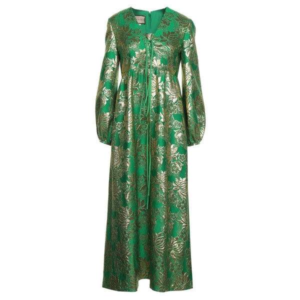 Gucci Wool Lamé Floral Jacquard Dress – Runway Catalog