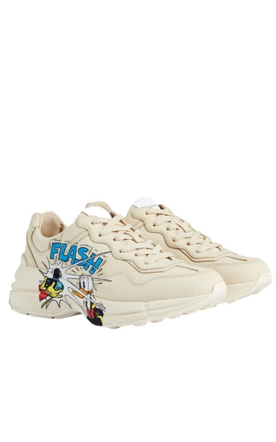 Gucci X Disney Donald Duck Rhyton Leather Sneaker - Runway Catalog