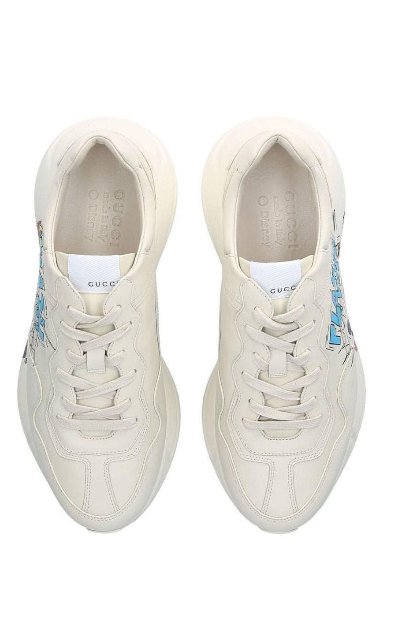 Gucci X Disney Donald Duck Rhyton Leather Sneaker - Runway Catalog