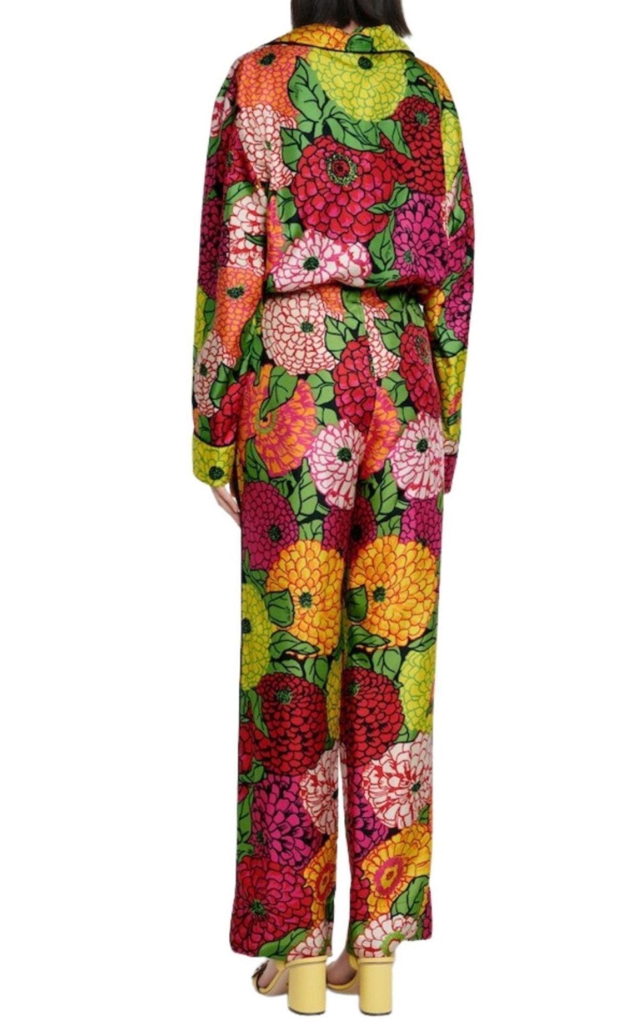 Gucci x Ken Scott Floral Silk Straight Pants - Runway Catalog