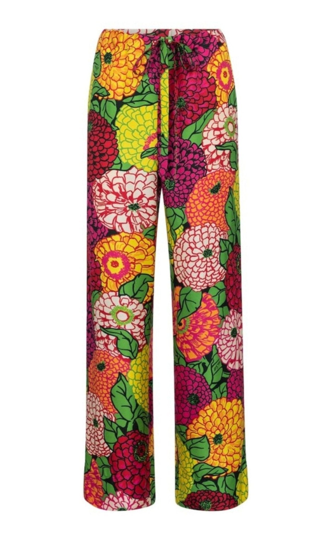 Gucci x Ken Scott Floral Silk Straight Pants - Runway Catalog