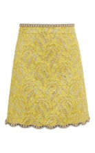 Gucci Yellow Brocade Jacquard Mini Skirt - Runway Catalog