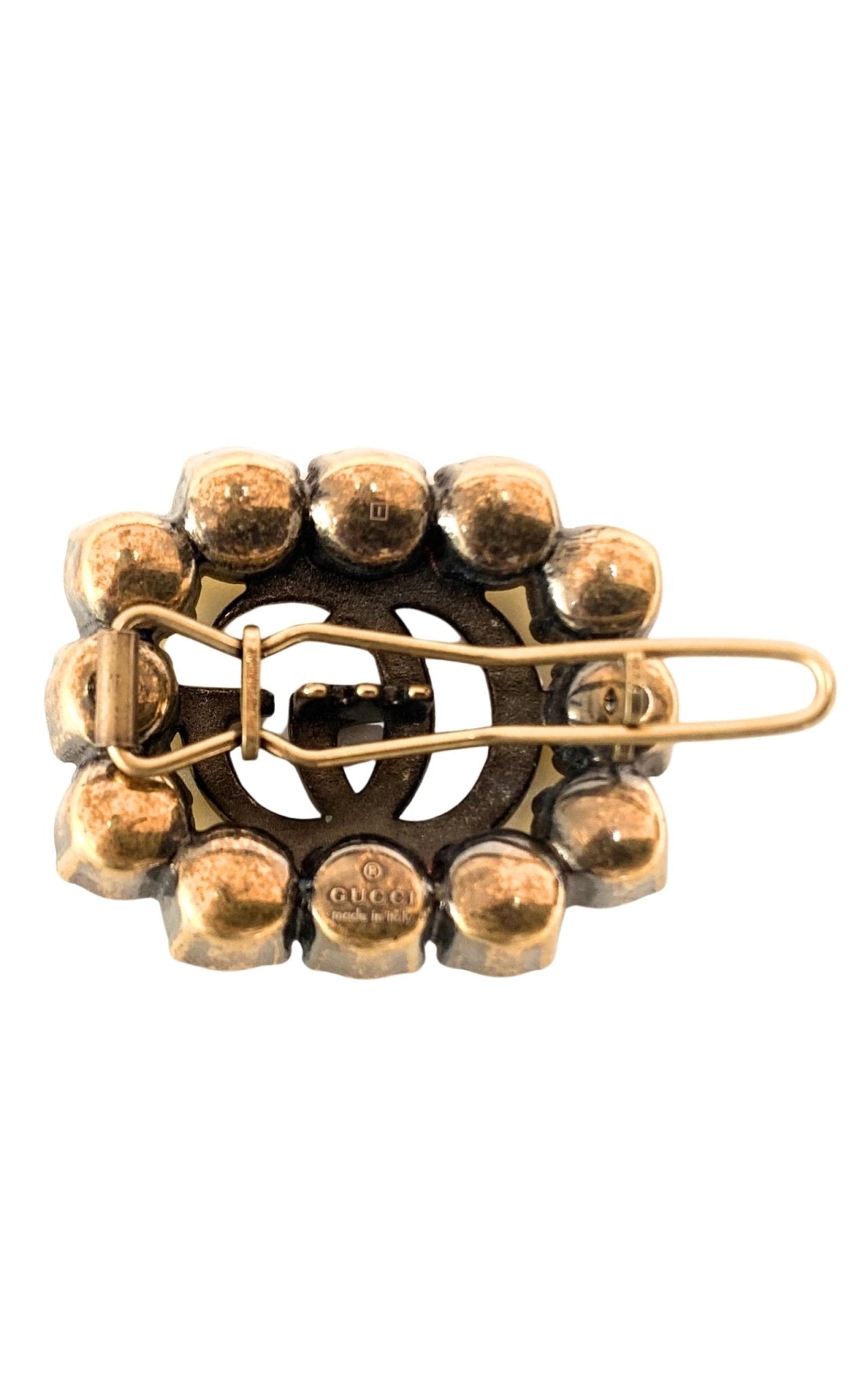 Gucci Crystal Interlocking G Hair Clip
