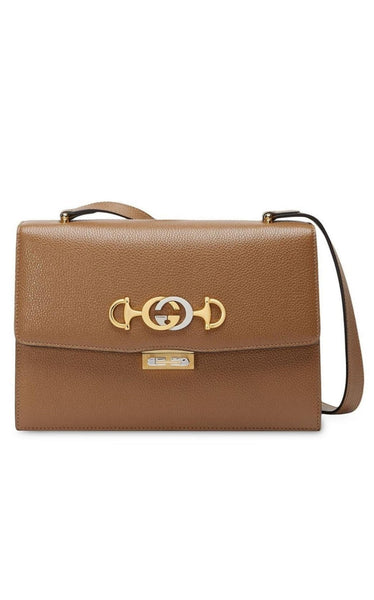 Gucci Zumi Crossbody Bag in Brown