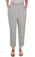 Heros Grey Silk - linen blend Pleated Pants - Runway Catalog