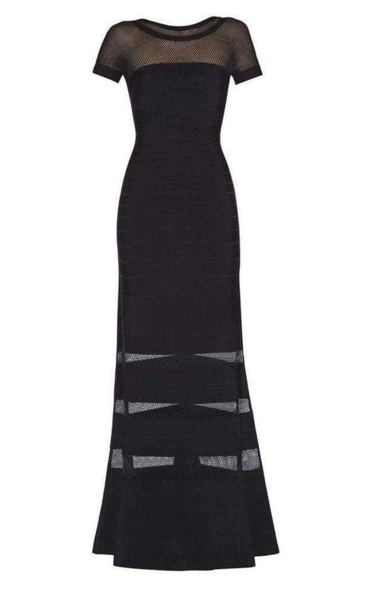 Herve Leger Gweneth Multi Stitch Crochet Detail Gown - Runway Catalog