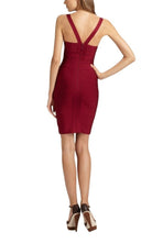 Herve Leger Iridessa Signature Bandage Maroon Dress - Runway Catalog