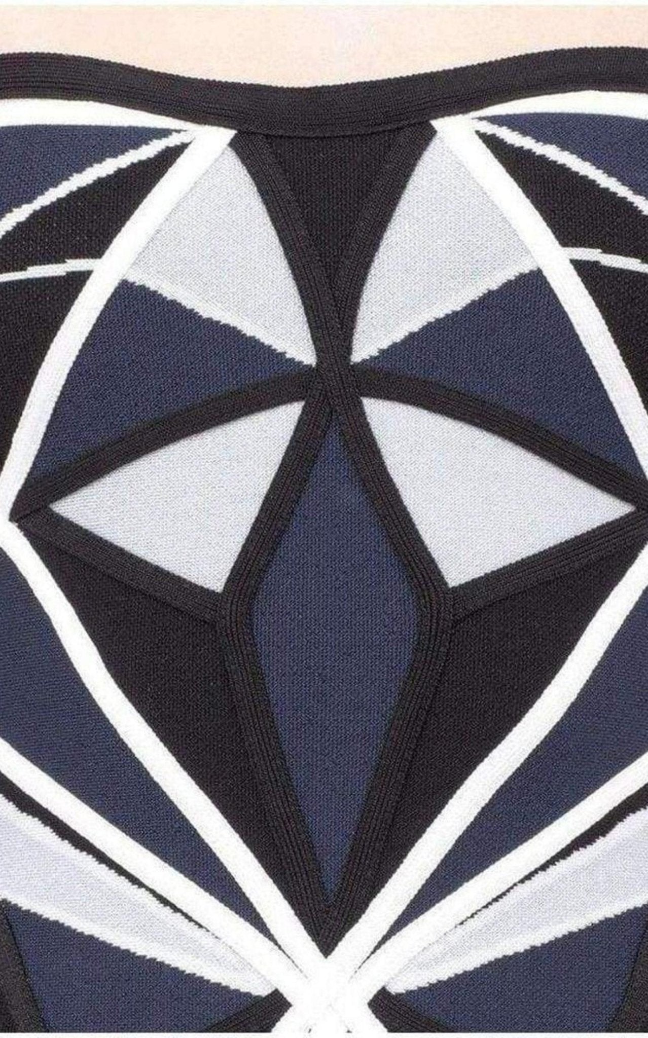 Herve Leger Jamari Geometric Patchwork Jacquard Dress - Runway Catalog