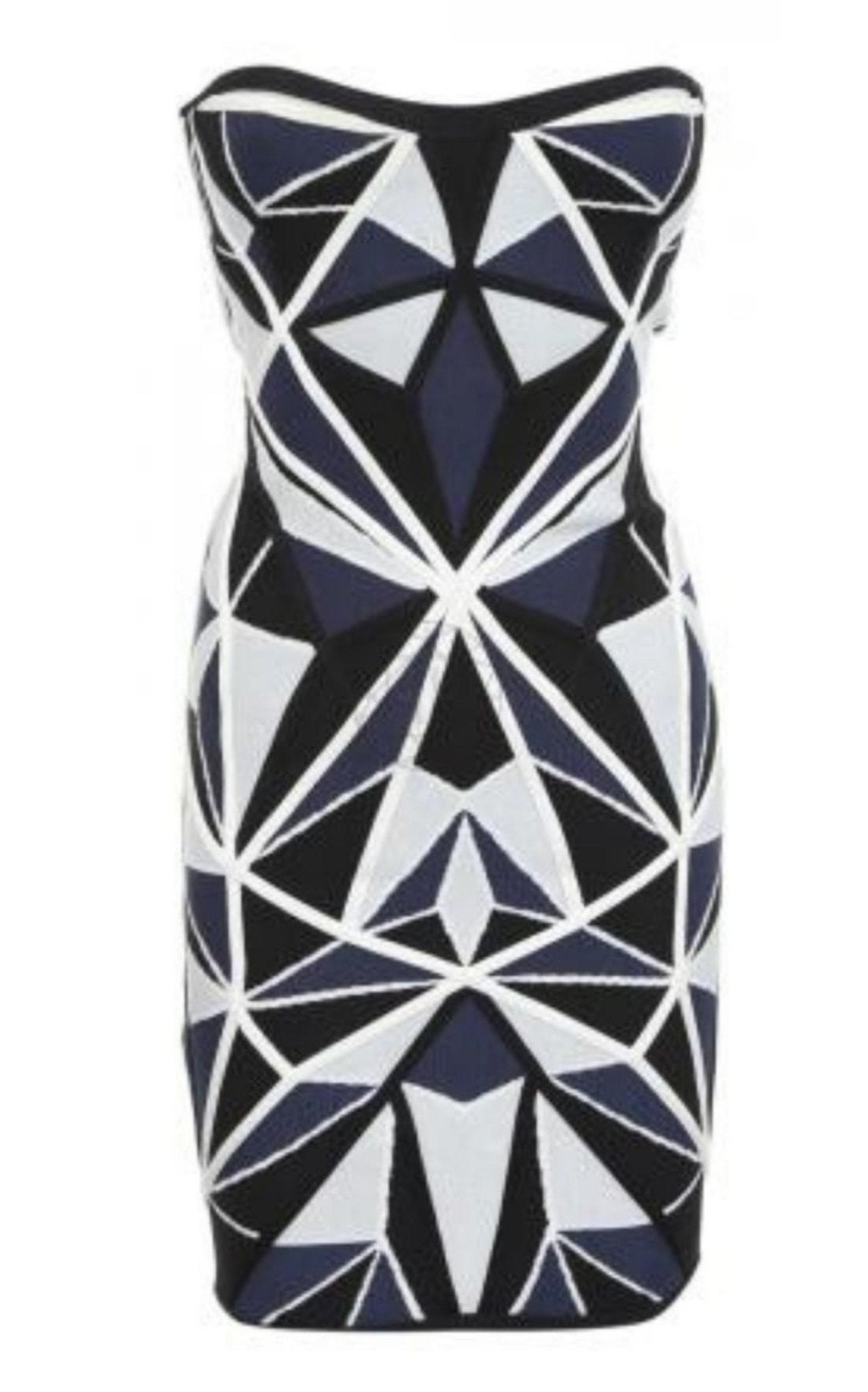 Herve Leger Jamari Geometric Patchwork Jacquard Dress - Runway Catalog