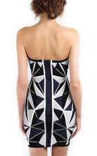 Herve Leger Jamari Geometric Patchwork Jacquard Dress - Runway Catalog