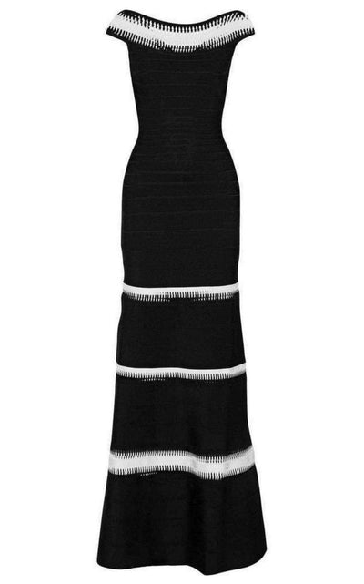 Herve Leger Mariana Lattice Trimmed Bandage Gown - Runway Catalog