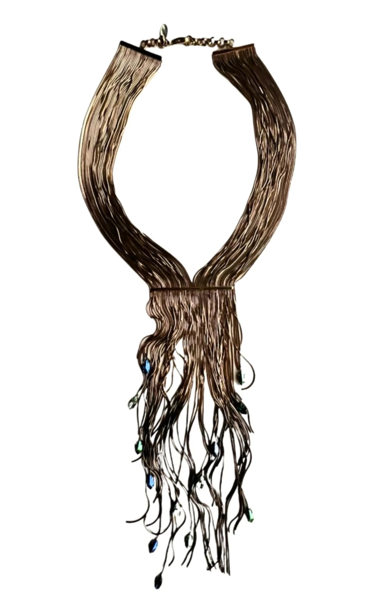 Iosselliani Black Hole Su Multi Thread Fringes Necklace - Runway Catalog