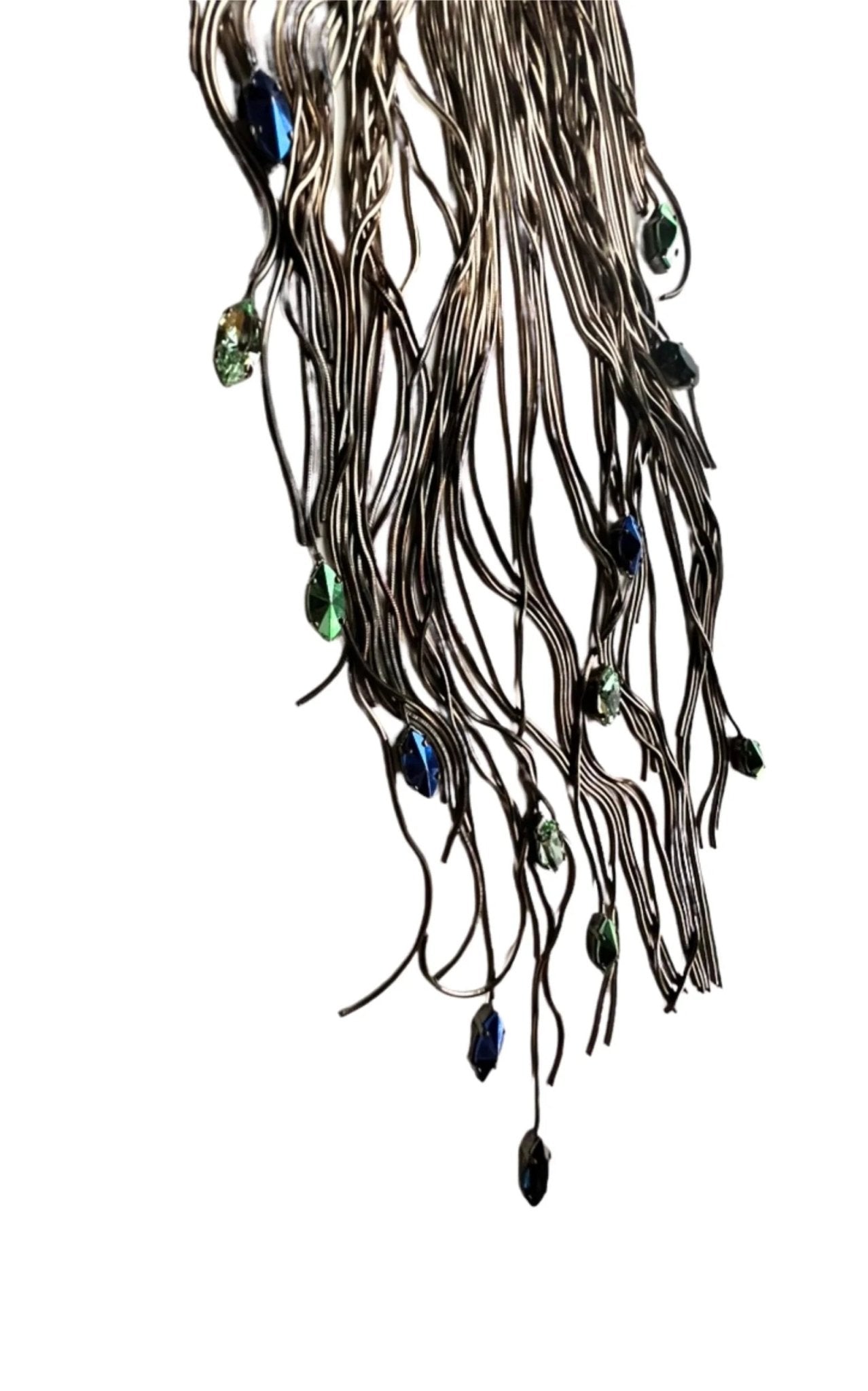 Iosselliani Black Hole Su Multi Thread Fringes Necklace - Runway Catalog