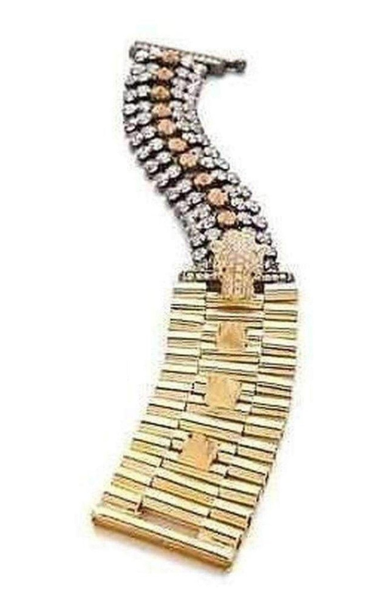 Iosselliani Cheetah Head Crystal Bracelet - Runway Catalog