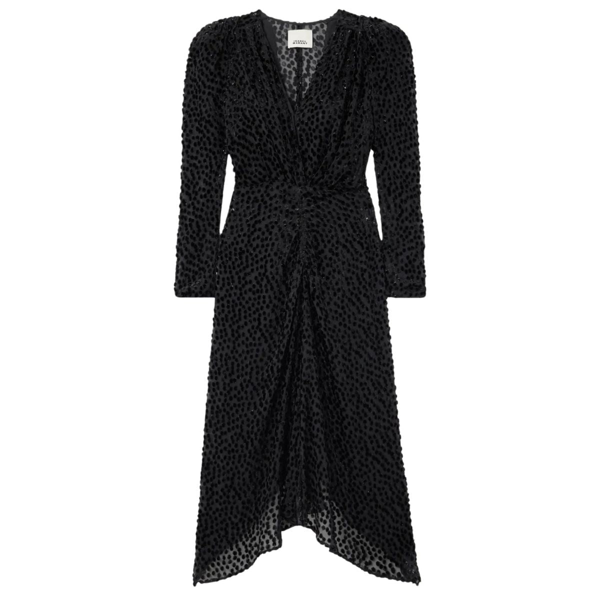 Isabel Marant Maray Metallic Printed Silk Midi Dress - Runway Catalog