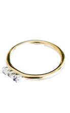 J Dauphin Sapphire Engagement Love Ring Silver Bronze - Runway Catalog