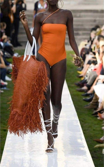 Jacquemus Alassio Light Orange Swimsuit - Runway Catalog