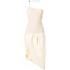 Jacquemus La Bomba Asymmetric Beige Midi Dress - Runway Catalog