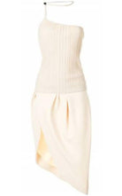 Jacquemus La Bomba Asymmetric Beige Midi Dress - Runway Catalog