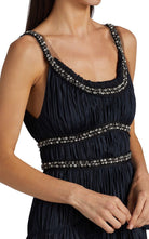 Jason Wu Crystal - Beaded Moire Taffeta Midi Dress - Runway Catalog