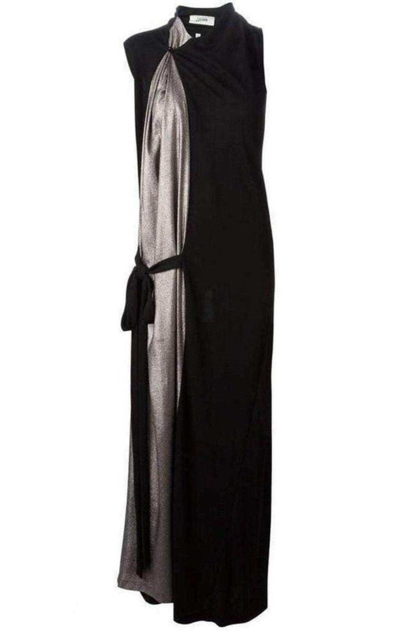 Jean Paul Gaultier Black Metallic Maxi Dress