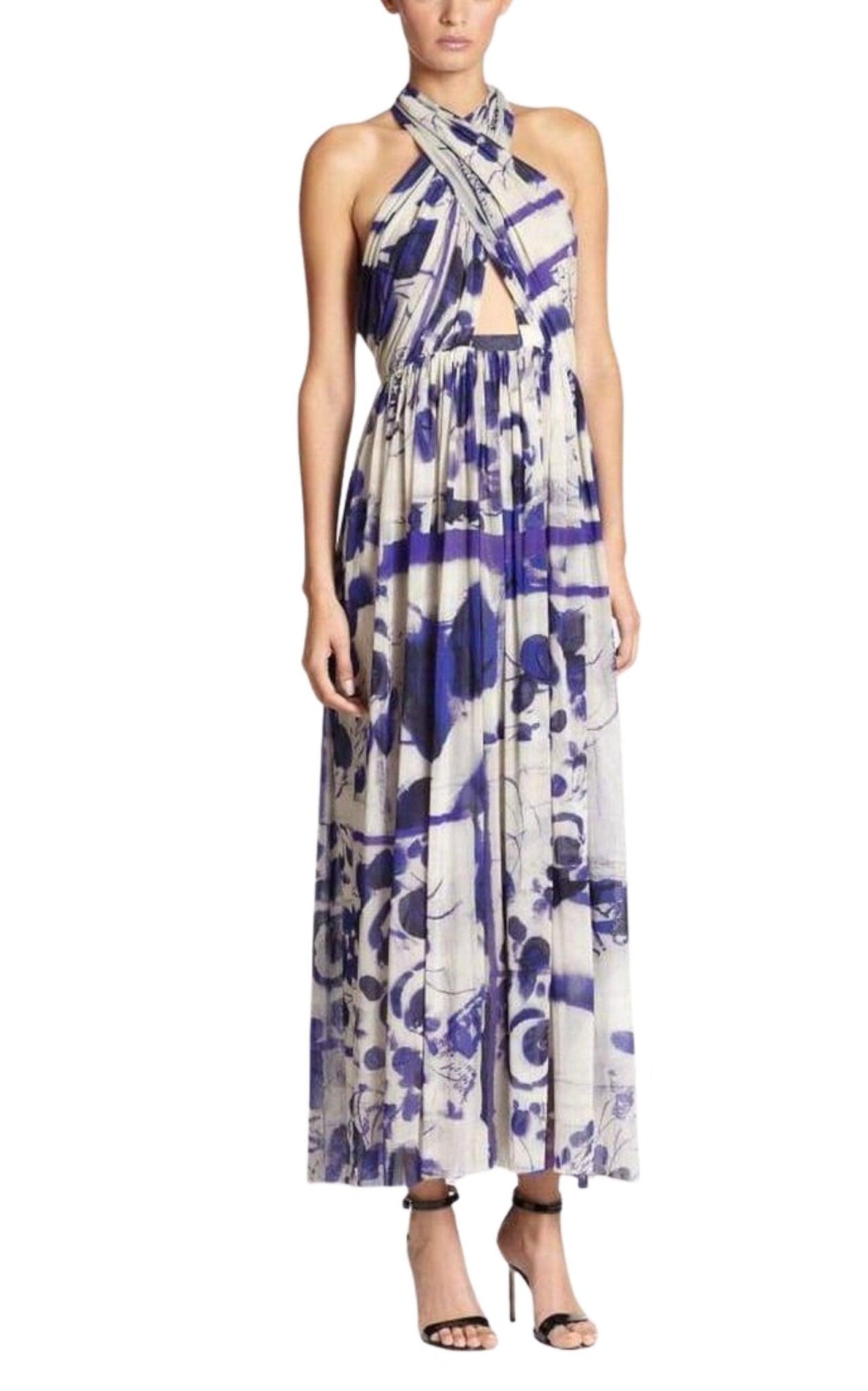 jean paul gaultier halter neck dress Cross Tulle Python