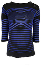 Jean Paul Gaultier Cyber Baba Optical Stripe Sailor Sweater - Runway Catalog