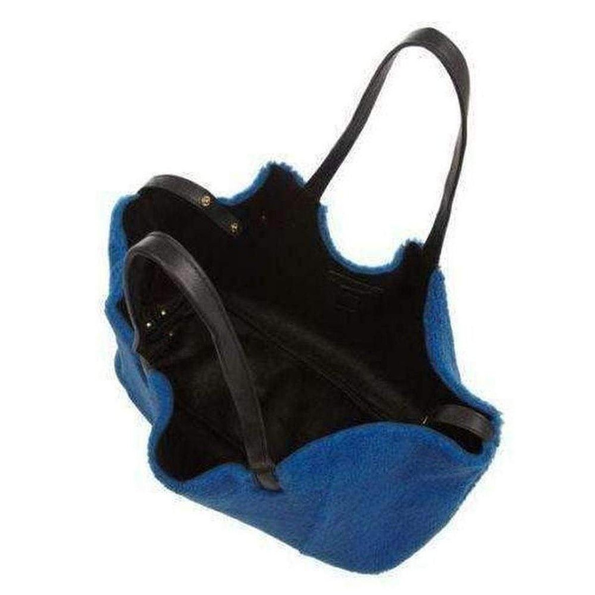 Jerome Dreyfuss Blue Loic Shearing Tote - Runway Catalog