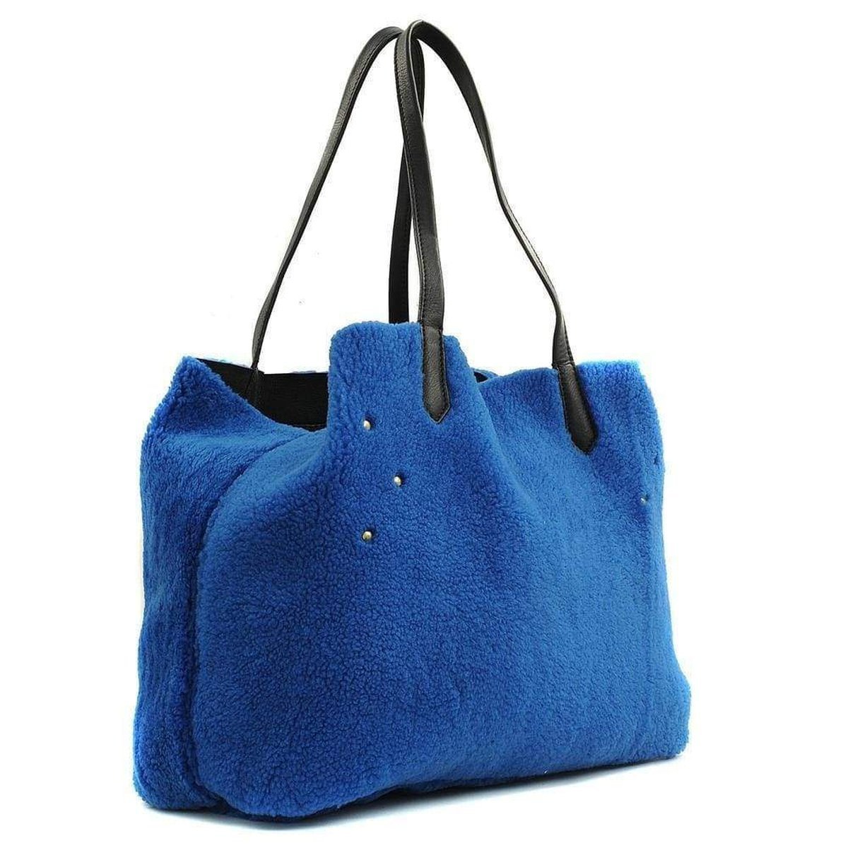Jerome Dreyfuss Blue Loic Shearing Tote - Runway Catalog