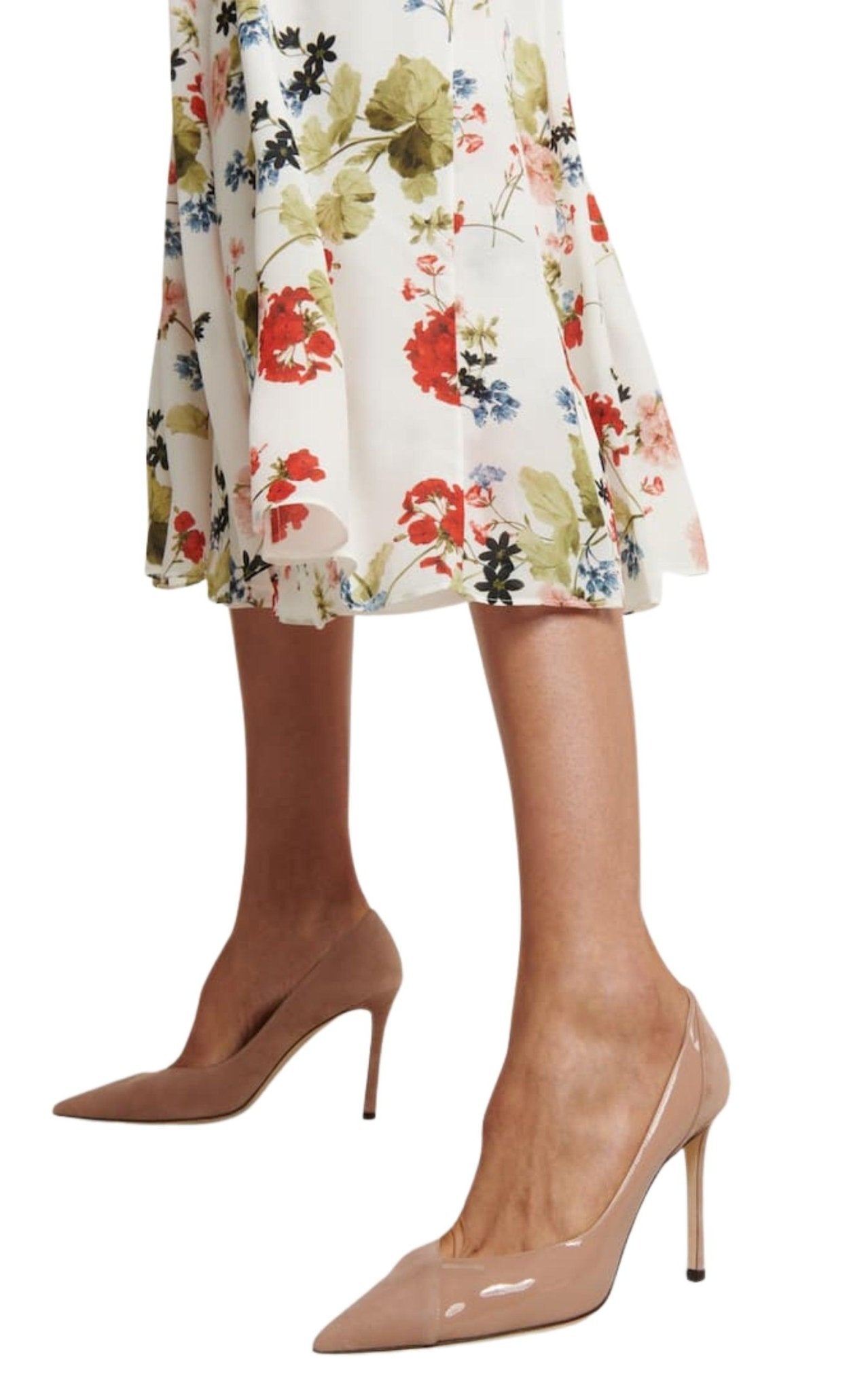 Jimmy Choo Cass 95 Suede and Patent Leather Pumps - Runway Catalog