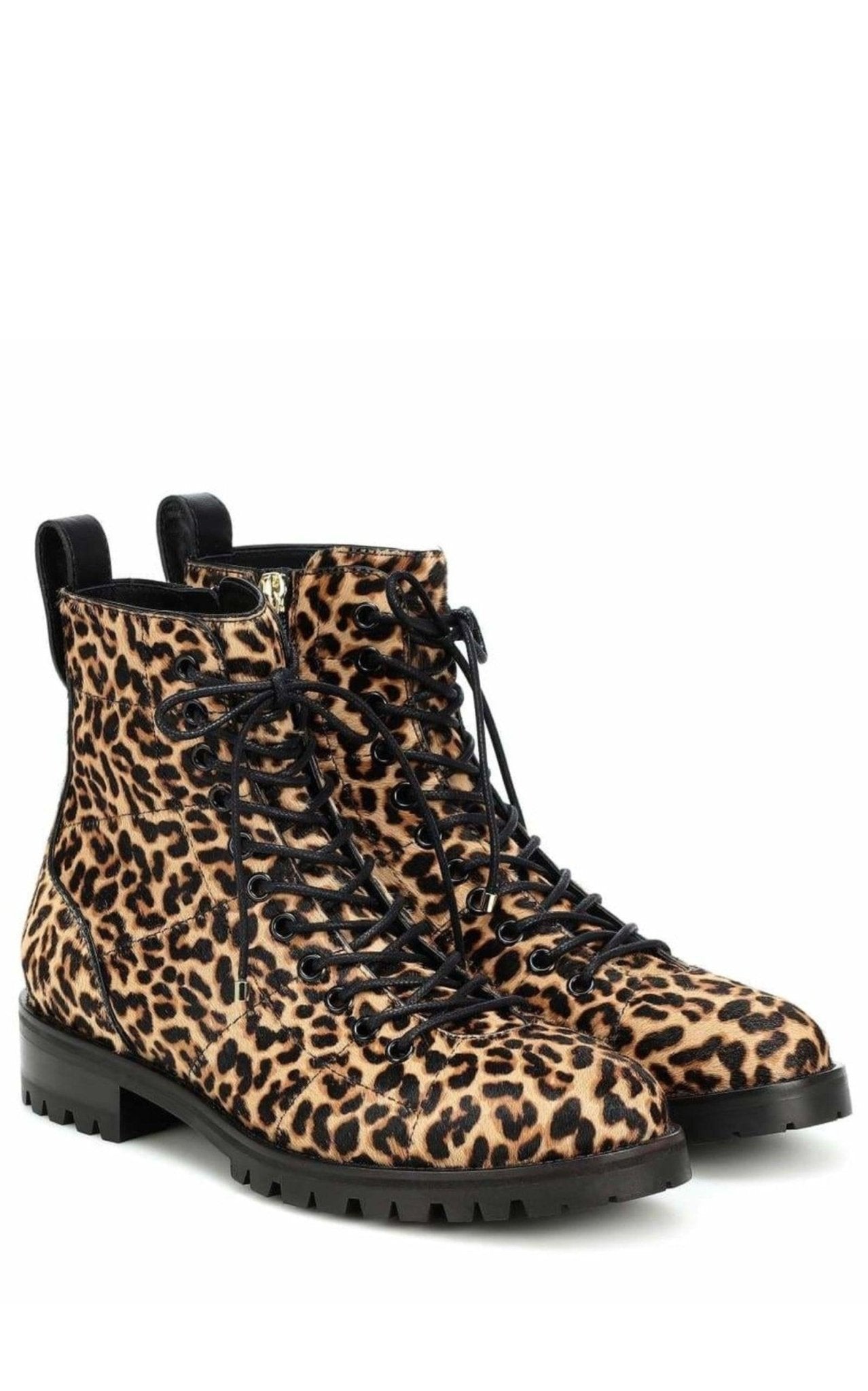 Jimmy Choo Cruz Flat Calf-Hair Ankle Boots