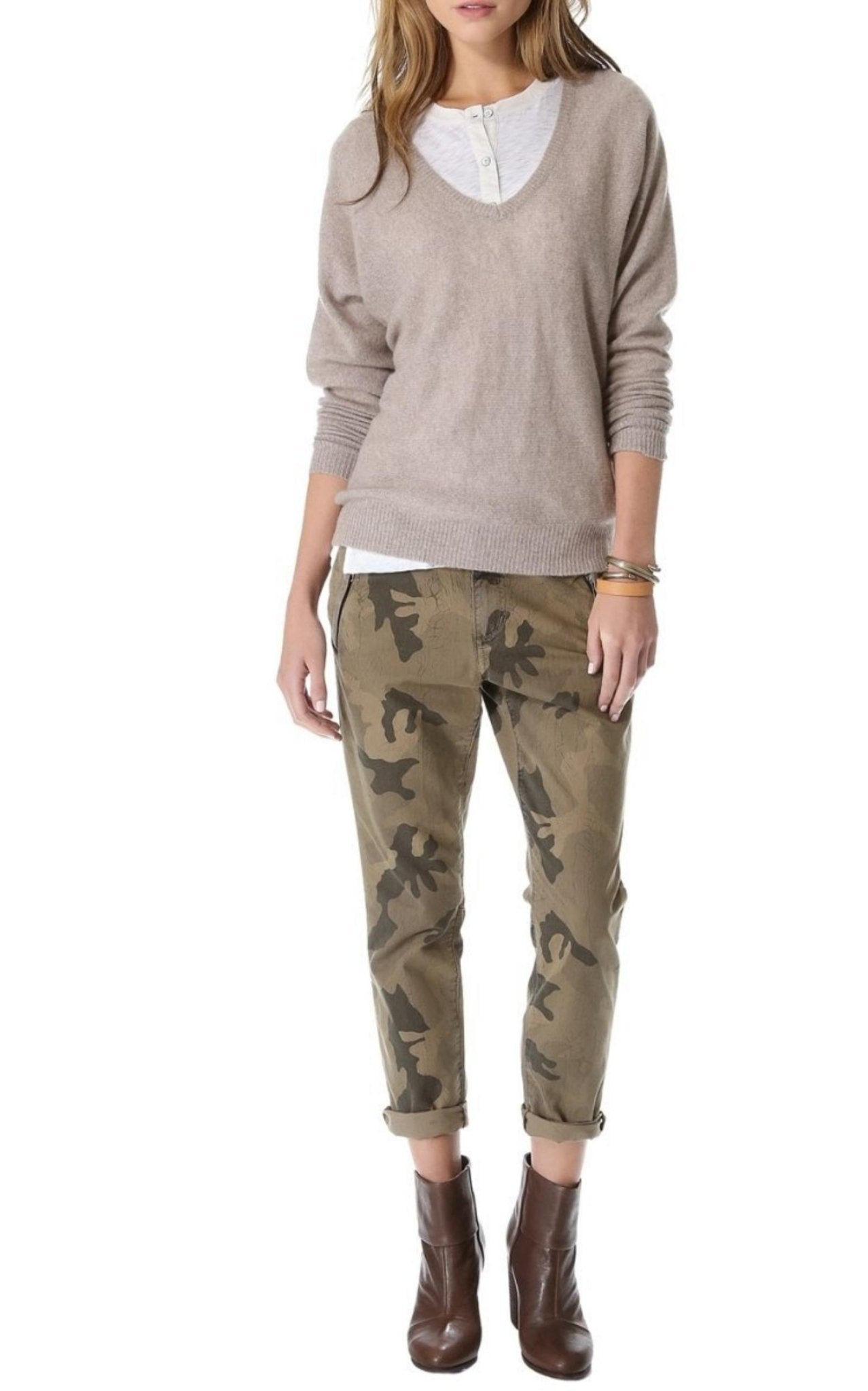 Joe's Camo Straight Leg Ankle Trousers - Runway Catalog