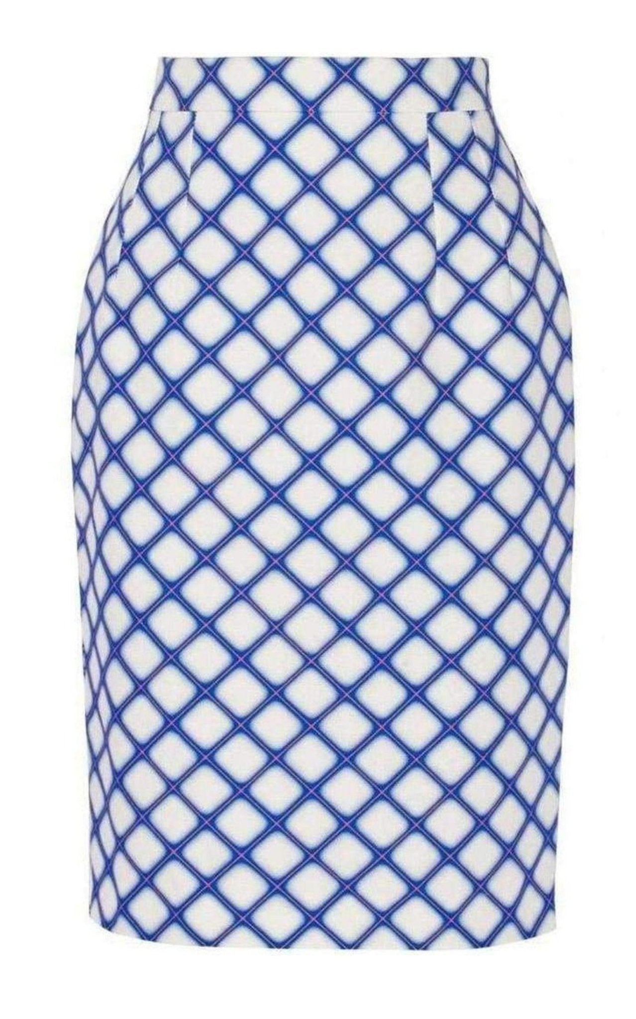 Jonathan Saunders Printed Textured - Cotton Pencil Skirt - Runway Catalog