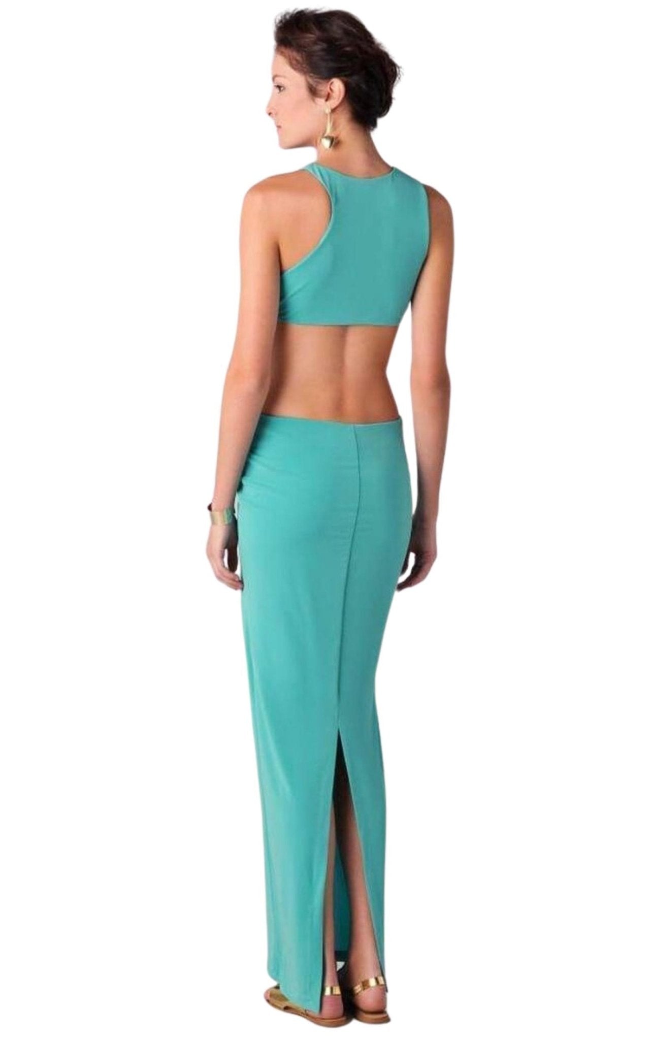 Just Cavalli Asymmetrical Cut Out Long Dress