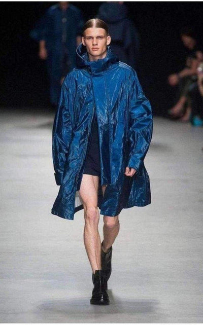 Juun J Blue Oversized Raincoat - Runway Catalog