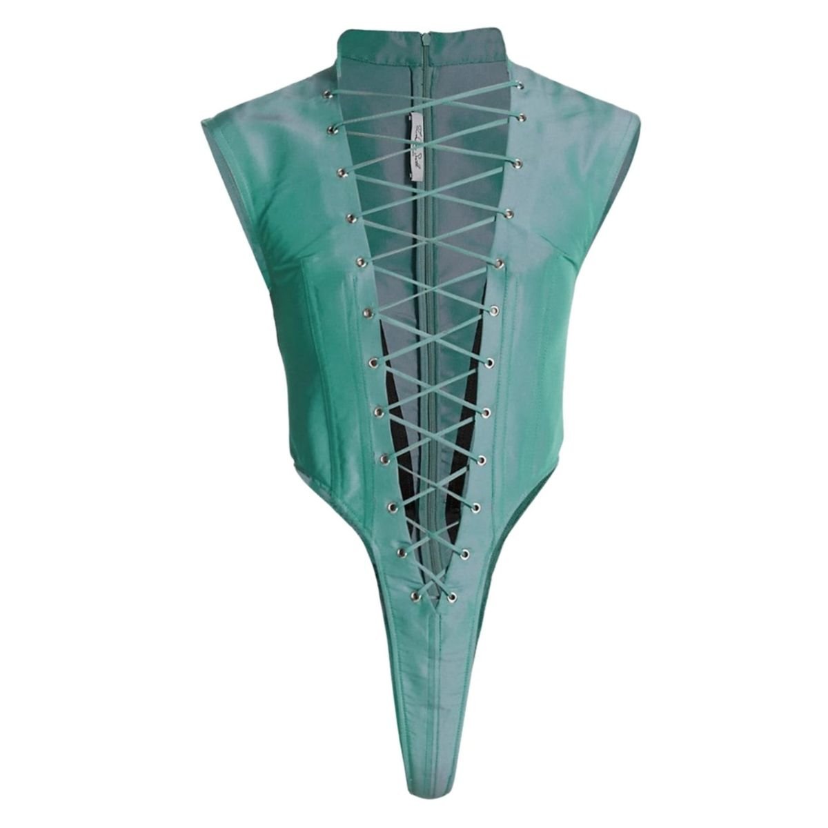 LaQuan Smith Sleeveless Lace - up Bodysuit - Runway Catalog