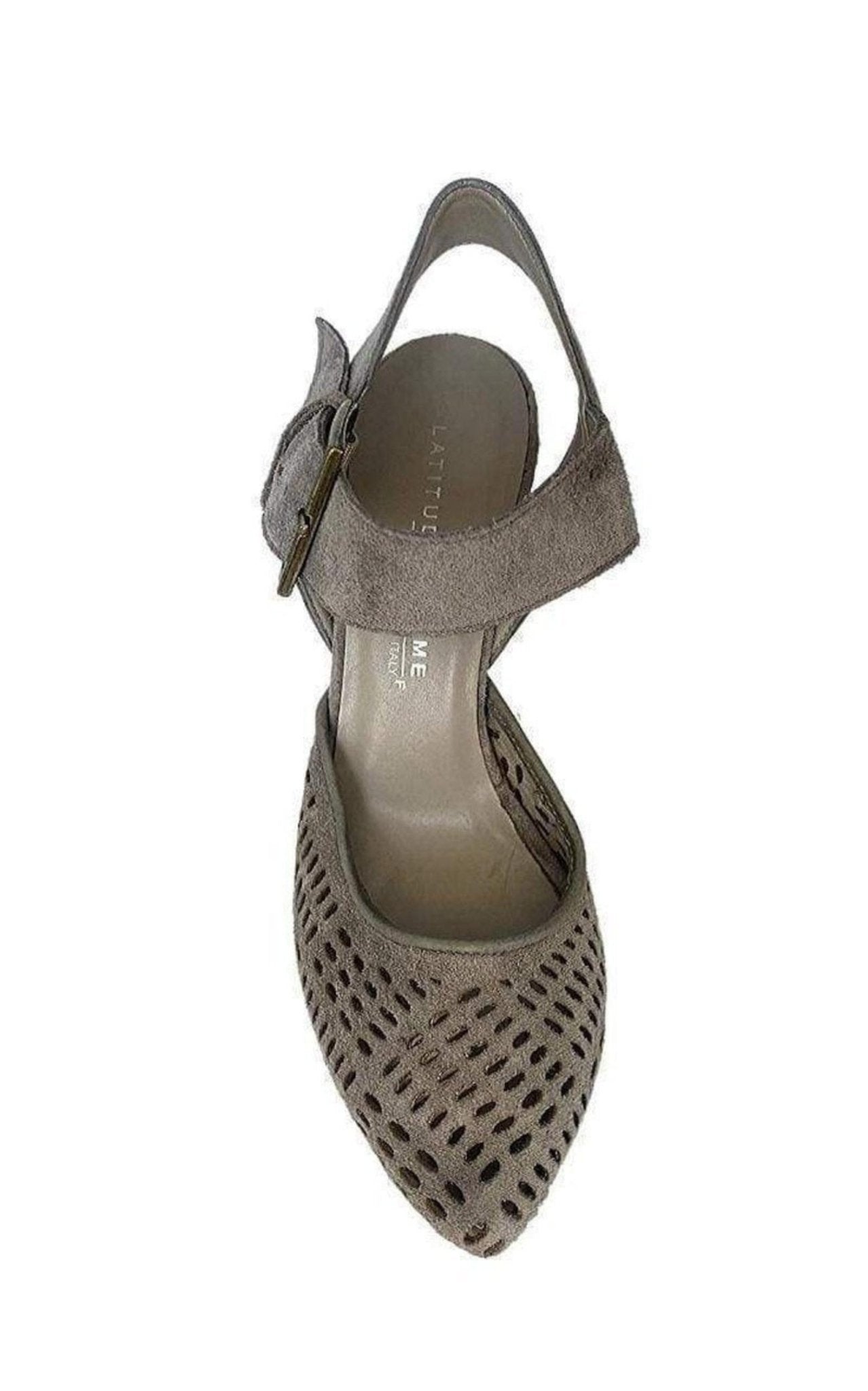Latitude Femme Laser Cutout Leather Sandal Shoes - Runway Catalog