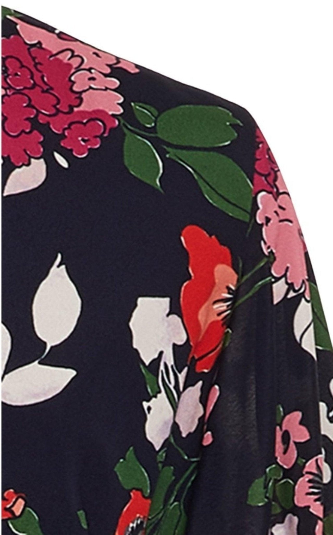 Lela Rose Floral Printed Georgette V - Neck Gown - Runway Catalog