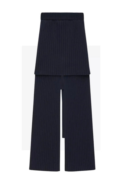 Loewe Layered - Skirt Flared - Leg Mid - Rise Wool Trousers - Runway Catalog